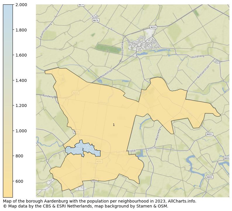 Map of the borough Aardenburg with the population per neighbourhood in 2023. This page shows a lot of information about residents (such as the distribution by age groups, family composition, gender, native or Dutch with an immigration background, ...), homes (numbers, types, price development, use, type of property, ...) and more (car ownership, energy consumption, ...) based on open data from the Dutch Central Bureau of Statistics and various other sources!