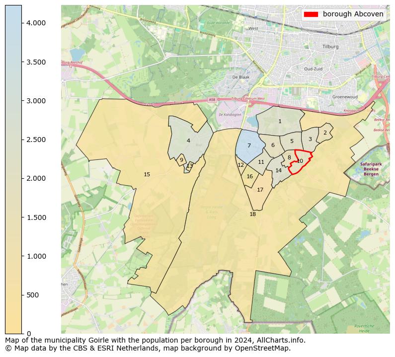 Image of the borough Abcoven at the map. This image is used as introduction to this page. This page shows a lot of information about the population in the borough Abcoven (such as the distribution by age groups of the residents, the composition of households, whether inhabitants are natives or Dutch with an immigration background, data about the houses (numbers, types, price development, use, type of property, ...) and more (car ownership, energy consumption, ...) based on open data from the Dutch Central Bureau of Statistics and various other sources!