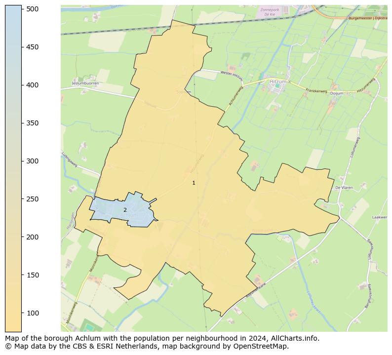 Image of the borough Achlum at the map. This image is used as introduction to this page. This page shows a lot of information about the population in the borough Achlum (such as the distribution by age groups of the residents, the composition of households, whether inhabitants are natives or Dutch with an immigration background, data about the houses (numbers, types, price development, use, type of property, ...) and more (car ownership, energy consumption, ...) based on open data from the Dutch Central Bureau of Statistics and various other sources!