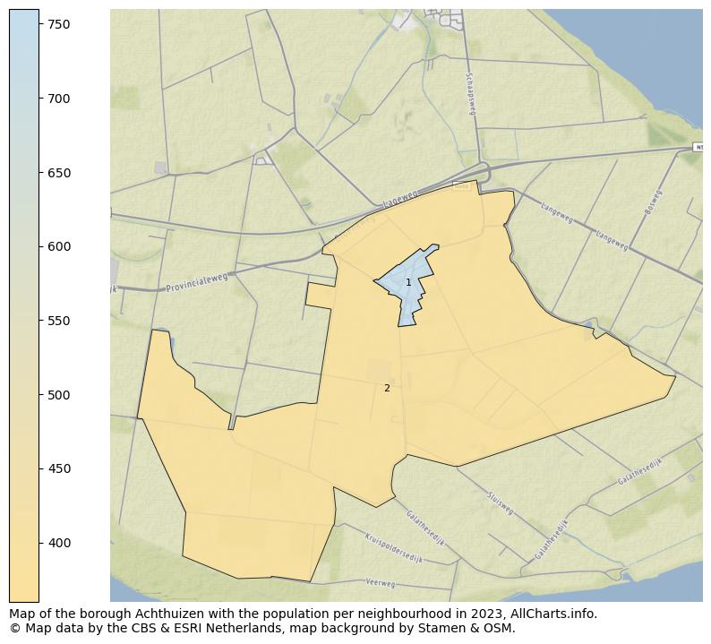 Map of the borough Achthuizen with the population per neighbourhood in 2023. This page shows a lot of information about residents (such as the distribution by age groups, family composition, gender, native or Dutch with an immigration background, ...), homes (numbers, types, price development, use, type of property, ...) and more (car ownership, energy consumption, ...) based on open data from the Dutch Central Bureau of Statistics and various other sources!