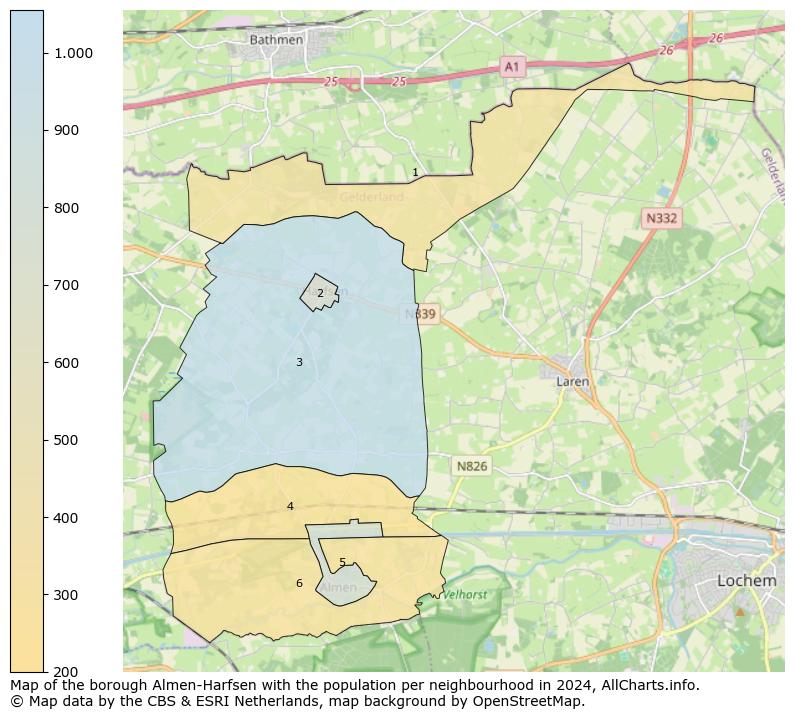 Image of the borough Almen-Harfsen at the map. This image is used as introduction to this page. This page shows a lot of information about the population in the borough Almen-Harfsen (such as the distribution by age groups of the residents, the composition of households, whether inhabitants are natives or Dutch with an immigration background, data about the houses (numbers, types, price development, use, type of property, ...) and more (car ownership, energy consumption, ...) based on open data from the Dutch Central Bureau of Statistics and various other sources!