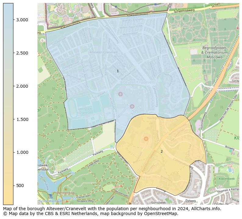 Image of the borough Alteveer/Cranevelt at the map. This image is used as introduction to this page. This page shows a lot of information about the population in the borough Alteveer/Cranevelt (such as the distribution by age groups of the residents, the composition of households, whether inhabitants are natives or Dutch with an immigration background, data about the houses (numbers, types, price development, use, type of property, ...) and more (car ownership, energy consumption, ...) based on open data from the Dutch Central Bureau of Statistics and various other sources!