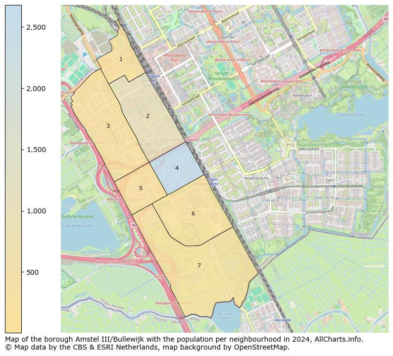 Image of the borough Amstel III/Bullewijk at the map. This image is used as introduction to this page. This page shows a lot of information about the population in the borough Amstel III/Bullewijk (such as the distribution by age groups of the residents, the composition of households, whether inhabitants are natives or Dutch with an immigration background, data about the houses (numbers, types, price development, use, type of property, ...) and more (car ownership, energy consumption, ...) based on open data from the Dutch Central Bureau of Statistics and various other sources!