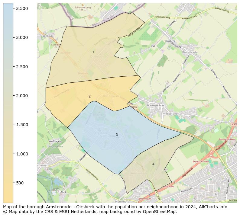 Image of the borough Amstenrade - Oirsbeek at the map. This image is used as introduction to this page. This page shows a lot of information about the population in the borough Amstenrade - Oirsbeek (such as the distribution by age groups of the residents, the composition of households, whether inhabitants are natives or Dutch with an immigration background, data about the houses (numbers, types, price development, use, type of property, ...) and more (car ownership, energy consumption, ...) based on open data from the Dutch Central Bureau of Statistics and various other sources!