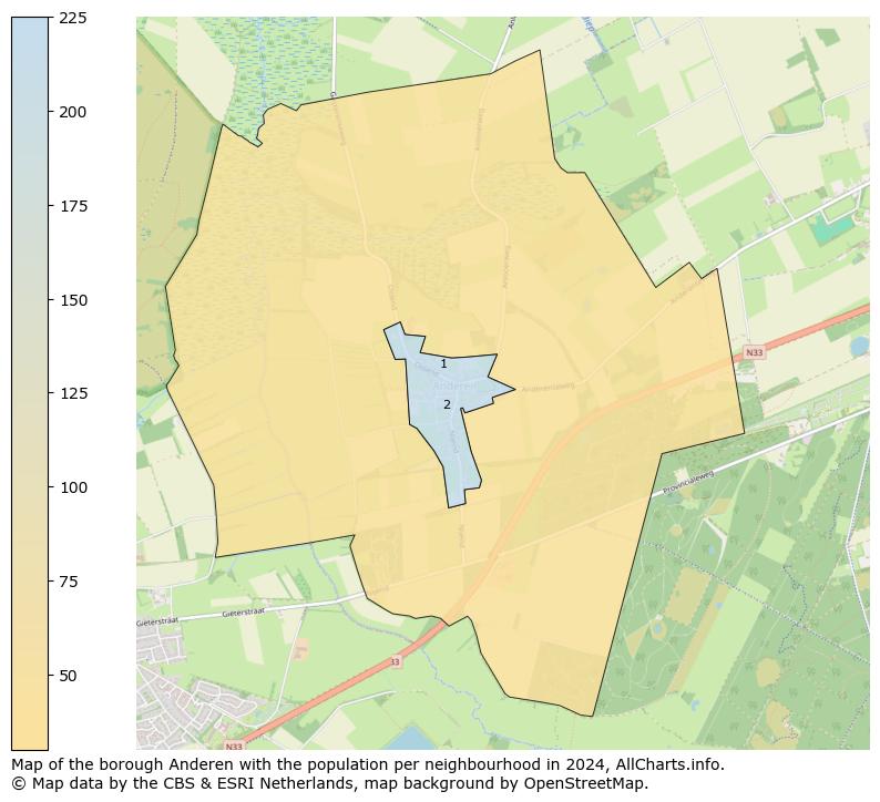 Image of the borough Anderen at the map. This image is used as introduction to this page. This page shows a lot of information about the population in the borough Anderen (such as the distribution by age groups of the residents, the composition of households, whether inhabitants are natives or Dutch with an immigration background, data about the houses (numbers, types, price development, use, type of property, ...) and more (car ownership, energy consumption, ...) based on open data from the Dutch Central Bureau of Statistics and various other sources!