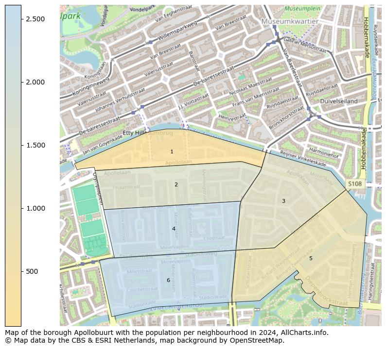 Image of the borough Apollobuurt at the map. This image is used as introduction to this page. This page shows a lot of information about the population in the borough Apollobuurt (such as the distribution by age groups of the residents, the composition of households, whether inhabitants are natives or Dutch with an immigration background, data about the houses (numbers, types, price development, use, type of property, ...) and more (car ownership, energy consumption, ...) based on open data from the Dutch Central Bureau of Statistics and various other sources!