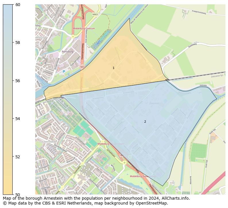 Image of the borough Arnestein at the map. This image is used as introduction to this page. This page shows a lot of information about the population in the borough Arnestein (such as the distribution by age groups of the residents, the composition of households, whether inhabitants are natives or Dutch with an immigration background, data about the houses (numbers, types, price development, use, type of property, ...) and more (car ownership, energy consumption, ...) based on open data from the Dutch Central Bureau of Statistics and various other sources!