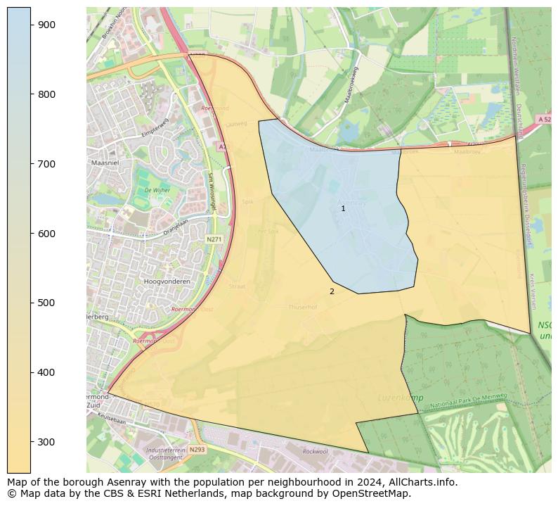 Image of the borough Asenray at the map. This image is used as introduction to this page. This page shows a lot of information about the population in the borough Asenray (such as the distribution by age groups of the residents, the composition of households, whether inhabitants are natives or Dutch with an immigration background, data about the houses (numbers, types, price development, use, type of property, ...) and more (car ownership, energy consumption, ...) based on open data from the Dutch Central Bureau of Statistics and various other sources!