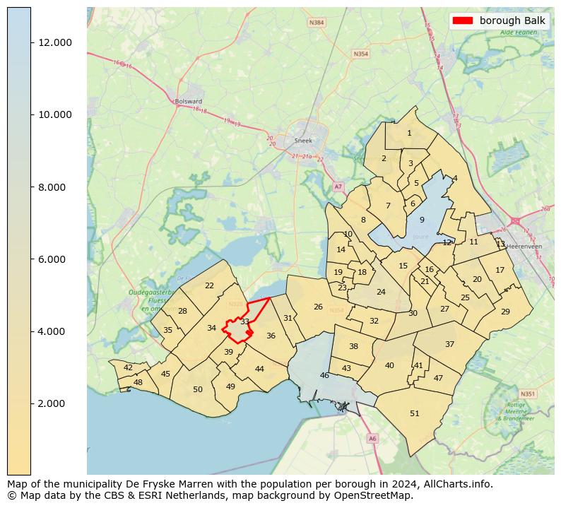 Image of the borough Balk at the map. This image is used as introduction to this page. This page shows a lot of information about the population in the borough Balk (such as the distribution by age groups of the residents, the composition of households, whether inhabitants are natives or Dutch with an immigration background, data about the houses (numbers, types, price development, use, type of property, ...) and more (car ownership, energy consumption, ...) based on open data from the Dutch Central Bureau of Statistics and various other sources!