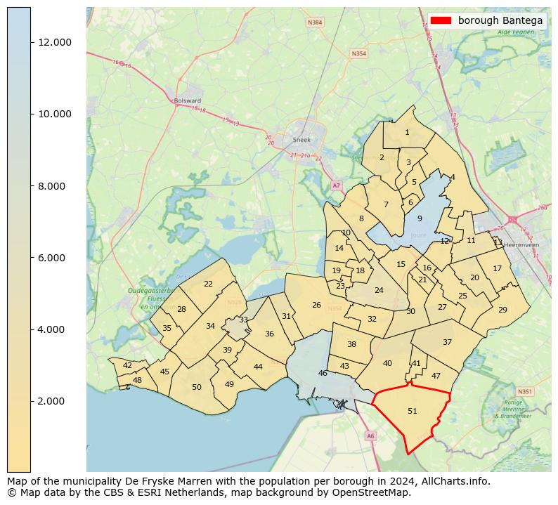 Image of the borough Bantega at the map. This image is used as introduction to this page. This page shows a lot of information about the population in the borough Bantega (such as the distribution by age groups of the residents, the composition of households, whether inhabitants are natives or Dutch with an immigration background, data about the houses (numbers, types, price development, use, type of property, ...) and more (car ownership, energy consumption, ...) based on open data from the Dutch Central Bureau of Statistics and various other sources!