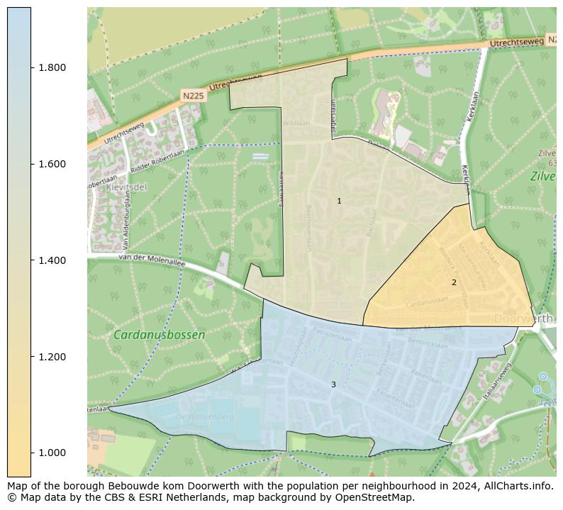 Image of the borough Bebouwde kom Doorwerth at the map. This image is used as introduction to this page. This page shows a lot of information about the population in the borough Bebouwde kom Doorwerth (such as the distribution by age groups of the residents, the composition of households, whether inhabitants are natives or Dutch with an immigration background, data about the houses (numbers, types, price development, use, type of property, ...) and more (car ownership, energy consumption, ...) based on open data from the Dutch Central Bureau of Statistics and various other sources!