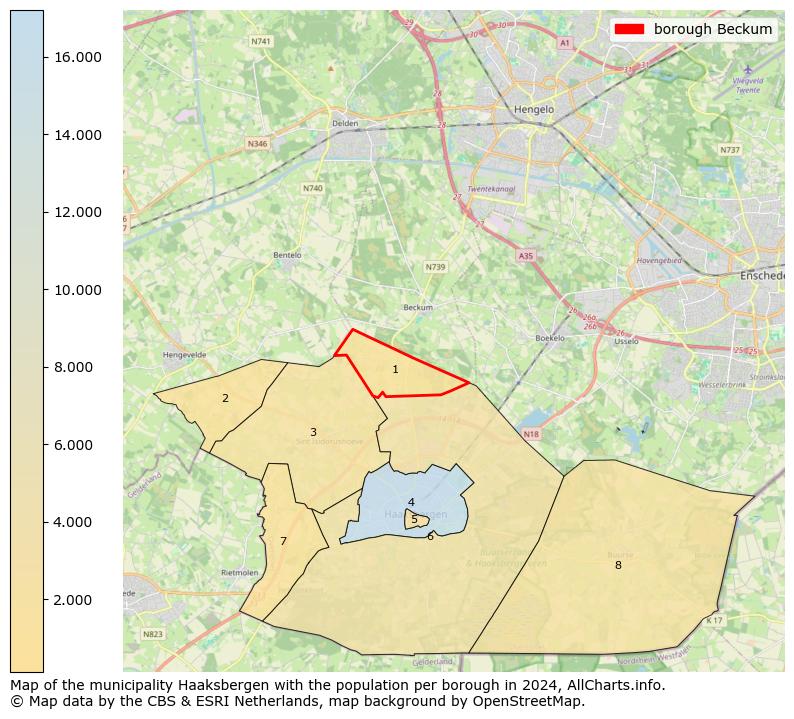 Image of the borough Beckum at the map. This image is used as introduction to this page. This page shows a lot of information about the population in the borough Beckum (such as the distribution by age groups of the residents, the composition of households, whether inhabitants are natives or Dutch with an immigration background, data about the houses (numbers, types, price development, use, type of property, ...) and more (car ownership, energy consumption, ...) based on open data from the Dutch Central Bureau of Statistics and various other sources!