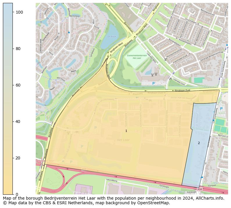 Image of the borough Bedrijventerrein Het Laar at the map. This image is used as introduction to this page. This page shows a lot of information about the population in the borough Bedrijventerrein Het Laar (such as the distribution by age groups of the residents, the composition of households, whether inhabitants are natives or Dutch with an immigration background, data about the houses (numbers, types, price development, use, type of property, ...) and more (car ownership, energy consumption, ...) based on open data from the Dutch Central Bureau of Statistics and various other sources!