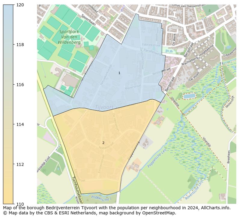 Image of the borough Bedrijventerrein Tijvoort at the map. This image is used as introduction to this page. This page shows a lot of information about the population in the borough Bedrijventerrein Tijvoort (such as the distribution by age groups of the residents, the composition of households, whether inhabitants are natives or Dutch with an immigration background, data about the houses (numbers, types, price development, use, type of property, ...) and more (car ownership, energy consumption, ...) based on open data from the Dutch Central Bureau of Statistics and various other sources!