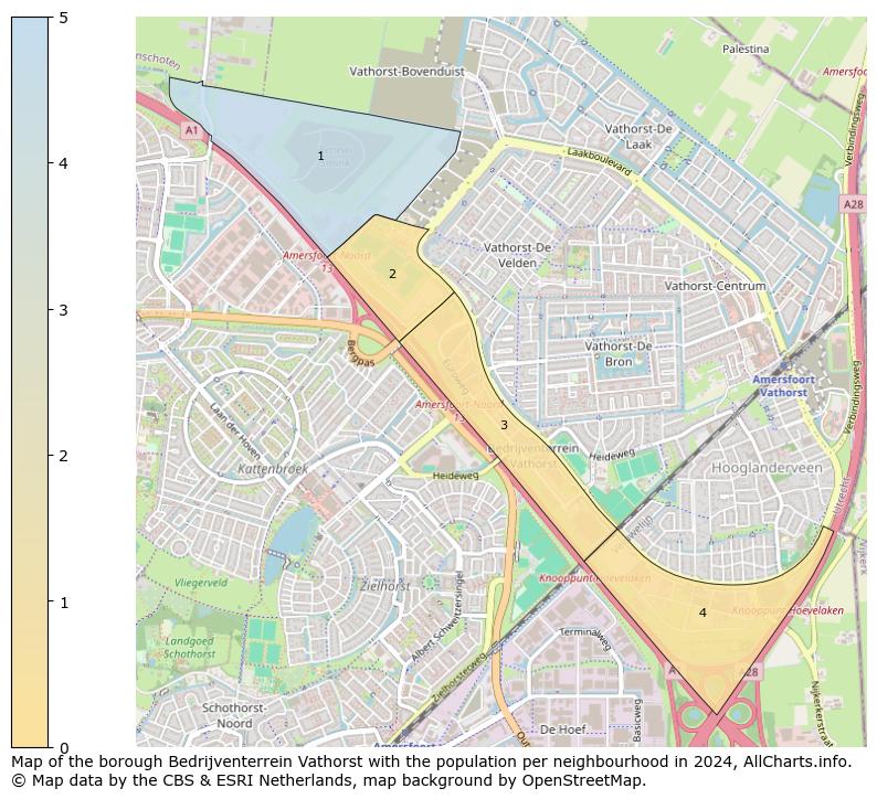 Image of the borough Bedrijventerrein Vathorst at the map. This image is used as introduction to this page. This page shows a lot of information about the population in the borough Bedrijventerrein Vathorst (such as the distribution by age groups of the residents, the composition of households, whether inhabitants are natives or Dutch with an immigration background, data about the houses (numbers, types, price development, use, type of property, ...) and more (car ownership, energy consumption, ...) based on open data from the Dutch Central Bureau of Statistics and various other sources!