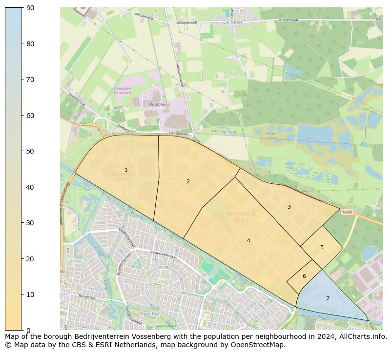 Image of the borough Bedrijventerrein Vossenberg at the map. This image is used as introduction to this page. This page shows a lot of information about the population in the borough Bedrijventerrein Vossenberg (such as the distribution by age groups of the residents, the composition of households, whether inhabitants are natives or Dutch with an immigration background, data about the houses (numbers, types, price development, use, type of property, ...) and more (car ownership, energy consumption, ...) based on open data from the Dutch Central Bureau of Statistics and various other sources!