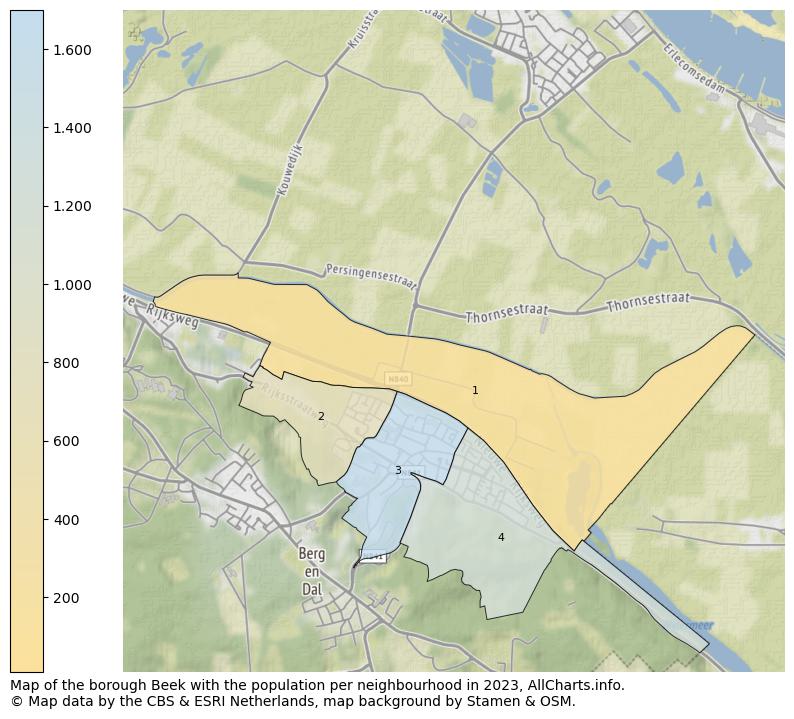Map of the borough Beek with the population per neighbourhood in 2023. This page shows a lot of information about residents (such as the distribution by age groups, family composition, gender, native or Dutch with an immigration background, ...), homes (numbers, types, price development, use, type of property, ...) and more (car ownership, energy consumption, ...) based on open data from the Dutch Central Bureau of Statistics and various other sources!
