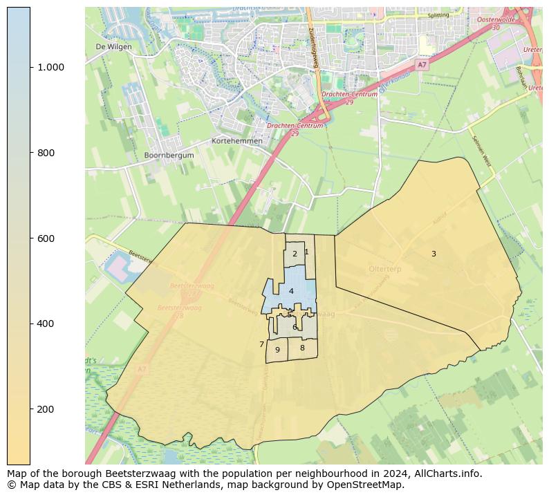 Image of the borough Beetsterzwaag at the map. This image is used as introduction to this page. This page shows a lot of information about the population in the borough Beetsterzwaag (such as the distribution by age groups of the residents, the composition of households, whether inhabitants are natives or Dutch with an immigration background, data about the houses (numbers, types, price development, use, type of property, ...) and more (car ownership, energy consumption, ...) based on open data from the Dutch Central Bureau of Statistics and various other sources!