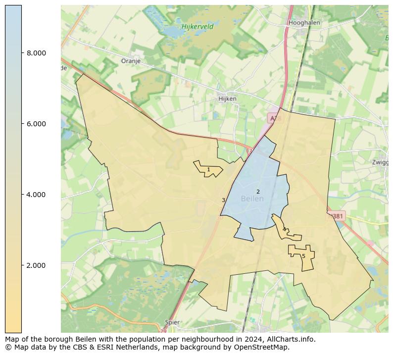 Image of the borough Beilen at the map. This image is used as introduction to this page. This page shows a lot of information about the population in the borough Beilen (such as the distribution by age groups of the residents, the composition of households, whether inhabitants are natives or Dutch with an immigration background, data about the houses (numbers, types, price development, use, type of property, ...) and more (car ownership, energy consumption, ...) based on open data from the Dutch Central Bureau of Statistics and various other sources!