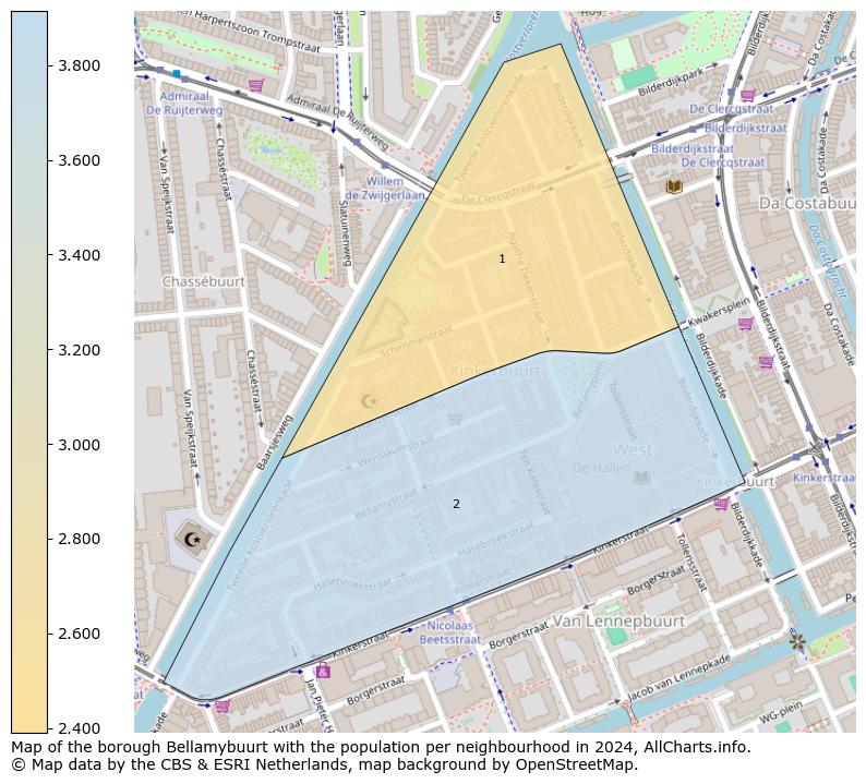 Image of the borough Bellamybuurt at the map. This image is used as introduction to this page. This page shows a lot of information about the population in the borough Bellamybuurt (such as the distribution by age groups of the residents, the composition of households, whether inhabitants are natives or Dutch with an immigration background, data about the houses (numbers, types, price development, use, type of property, ...) and more (car ownership, energy consumption, ...) based on open data from the Dutch Central Bureau of Statistics and various other sources!