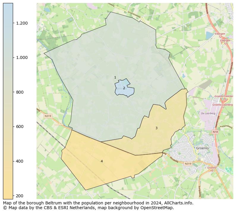 Image of the borough Beltrum at the map. This image is used as introduction to this page. This page shows a lot of information about the population in the borough Beltrum (such as the distribution by age groups of the residents, the composition of households, whether inhabitants are natives or Dutch with an immigration background, data about the houses (numbers, types, price development, use, type of property, ...) and more (car ownership, energy consumption, ...) based on open data from the Dutch Central Bureau of Statistics and various other sources!