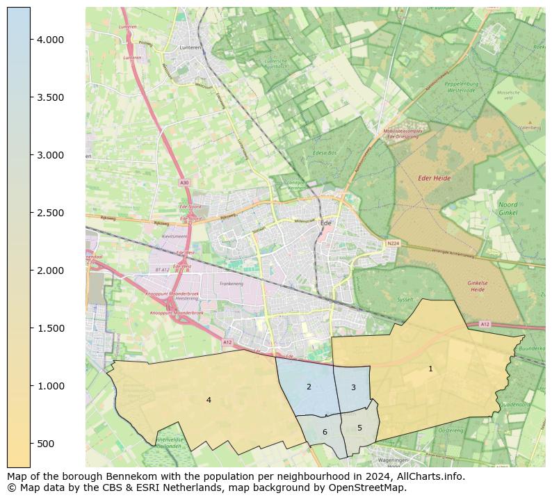 Image of the borough Bennekom at the map. This image is used as introduction to this page. This page shows a lot of information about the population in the borough Bennekom (such as the distribution by age groups of the residents, the composition of households, whether inhabitants are natives or Dutch with an immigration background, data about the houses (numbers, types, price development, use, type of property, ...) and more (car ownership, energy consumption, ...) based on open data from the Dutch Central Bureau of Statistics and various other sources!