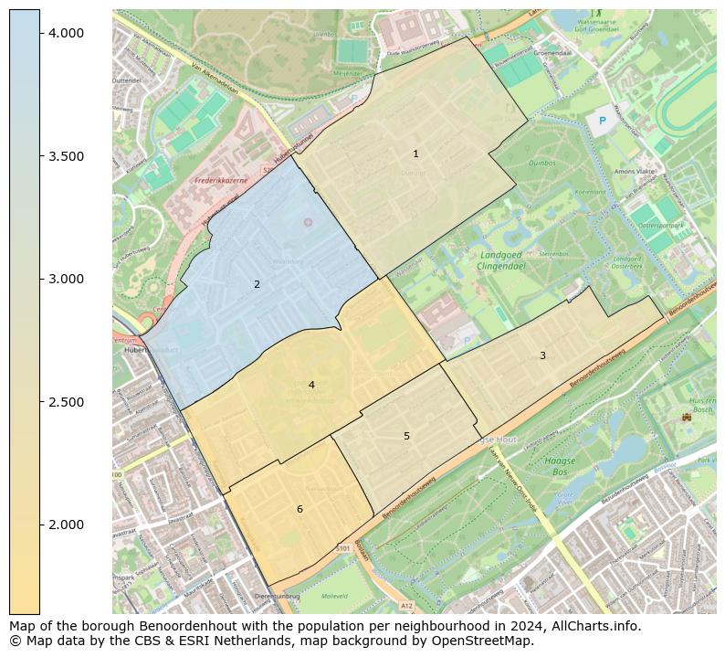 Image of the borough Benoordenhout at the map. This image is used as introduction to this page. This page shows a lot of information about the population in the borough Benoordenhout (such as the distribution by age groups of the residents, the composition of households, whether inhabitants are natives or Dutch with an immigration background, data about the houses (numbers, types, price development, use, type of property, ...) and more (car ownership, energy consumption, ...) based on open data from the Dutch Central Bureau of Statistics and various other sources!