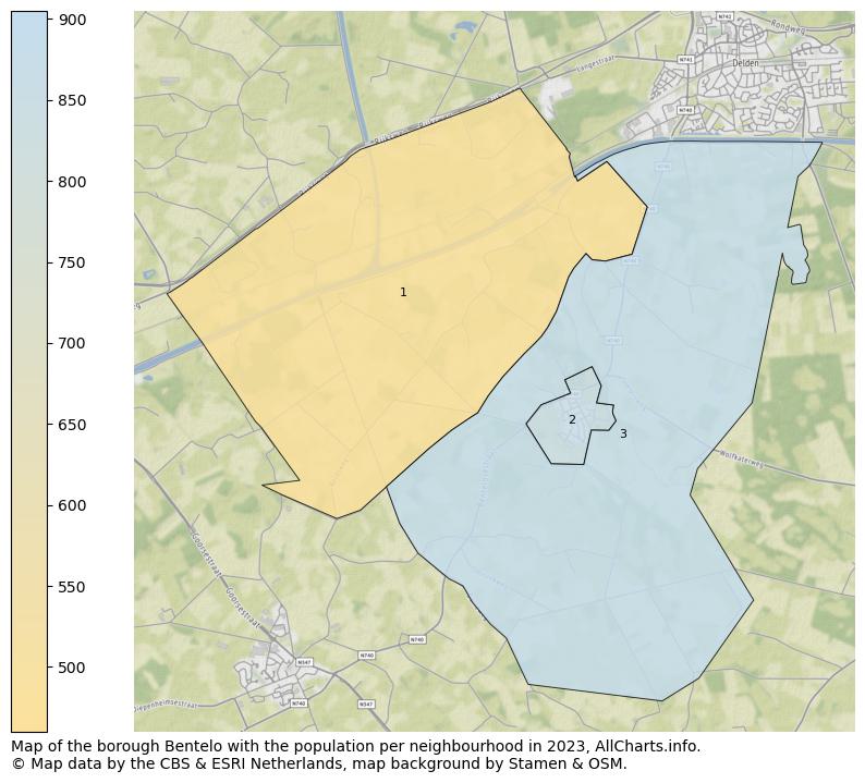 Map of the borough Bentelo with the population per neighbourhood in 2023. This page shows a lot of information about residents (such as the distribution by age groups, family composition, gender, native or Dutch with an immigration background, ...), homes (numbers, types, price development, use, type of property, ...) and more (car ownership, energy consumption, ...) based on open data from the Dutch Central Bureau of Statistics and various other sources!