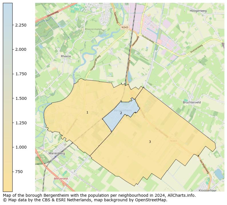 Image of the borough Bergentheim at the map. This image is used as introduction to this page. This page shows a lot of information about the population in the borough Bergentheim (such as the distribution by age groups of the residents, the composition of households, whether inhabitants are natives or Dutch with an immigration background, data about the houses (numbers, types, price development, use, type of property, ...) and more (car ownership, energy consumption, ...) based on open data from the Dutch Central Bureau of Statistics and various other sources!