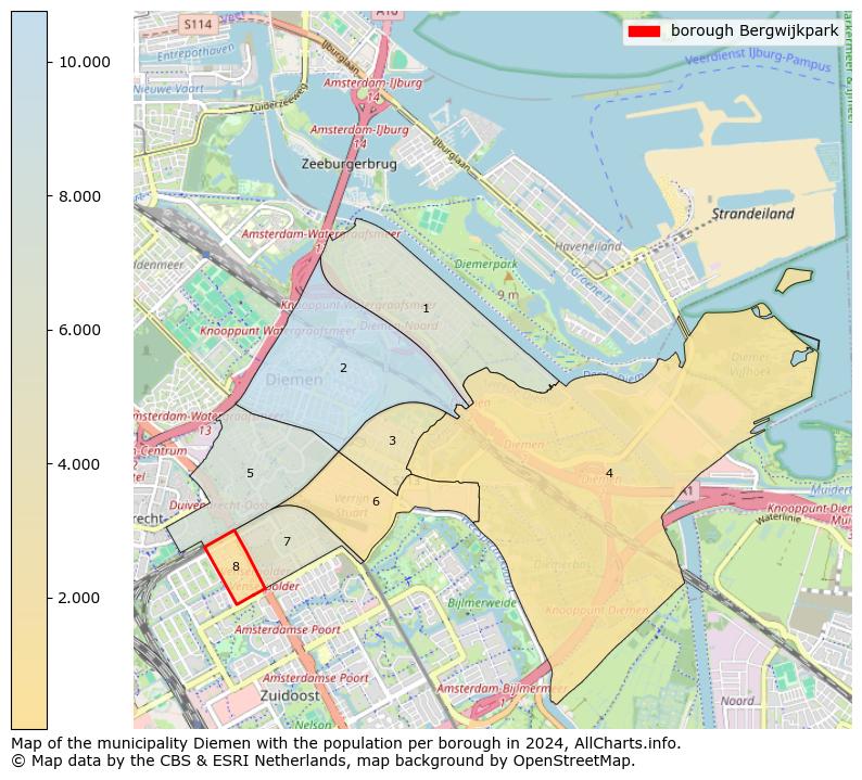 Image of the borough Bergwijkpark at the map. This image is used as introduction to this page. This page shows a lot of information about the population in the borough Bergwijkpark (such as the distribution by age groups of the residents, the composition of households, whether inhabitants are natives or Dutch with an immigration background, data about the houses (numbers, types, price development, use, type of property, ...) and more (car ownership, energy consumption, ...) based on open data from the Dutch Central Bureau of Statistics and various other sources!