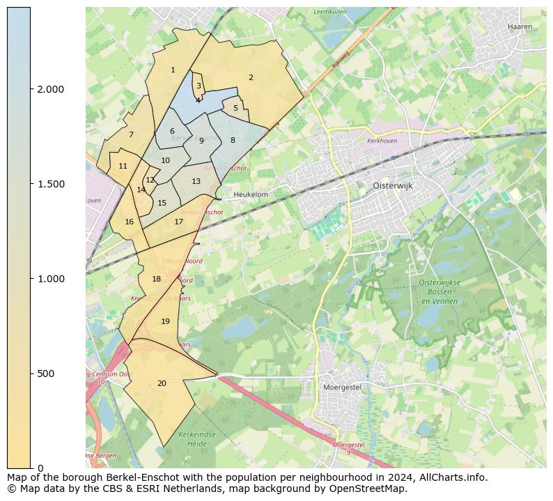 Image of the borough Berkel-Enschot at the map. This image is used as introduction to this page. This page shows a lot of information about the population in the borough Berkel-Enschot (such as the distribution by age groups of the residents, the composition of households, whether inhabitants are natives or Dutch with an immigration background, data about the houses (numbers, types, price development, use, type of property, ...) and more (car ownership, energy consumption, ...) based on open data from the Dutch Central Bureau of Statistics and various other sources!