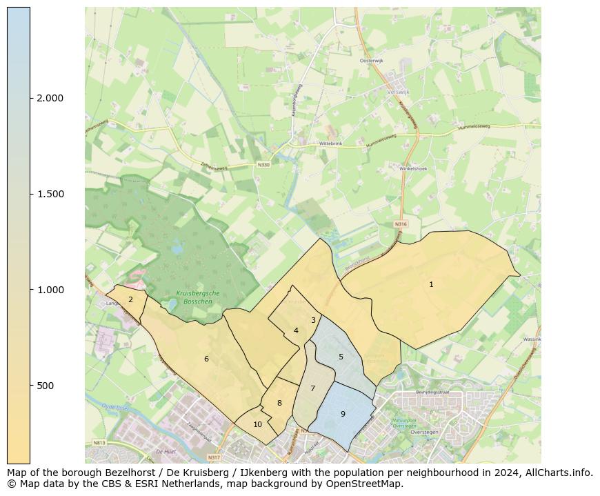 Image of the borough Bezelhorst / De Kruisberg / IJkenberg at the map. This image is used as introduction to this page. This page shows a lot of information about the population in the borough Bezelhorst / De Kruisberg / IJkenberg (such as the distribution by age groups of the residents, the composition of households, whether inhabitants are natives or Dutch with an immigration background, data about the houses (numbers, types, price development, use, type of property, ...) and more (car ownership, energy consumption, ...) based on open data from the Dutch Central Bureau of Statistics and various other sources!