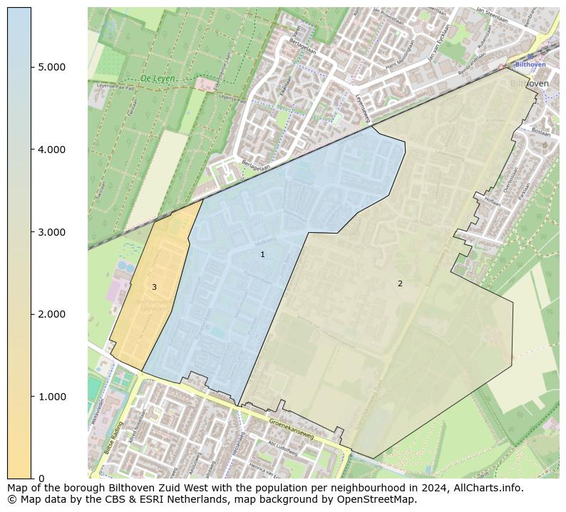 Image of the borough Bilthoven Zuid West at the map. This image is used as introduction to this page. This page shows a lot of information about the population in the borough Bilthoven Zuid West (such as the distribution by age groups of the residents, the composition of households, whether inhabitants are natives or Dutch with an immigration background, data about the houses (numbers, types, price development, use, type of property, ...) and more (car ownership, energy consumption, ...) based on open data from the Dutch Central Bureau of Statistics and various other sources!