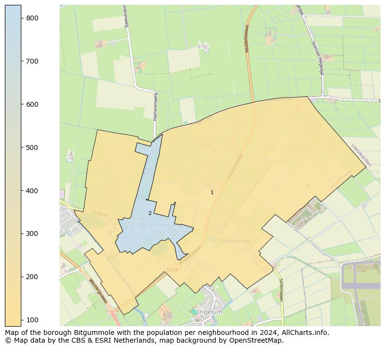 Image of the borough Bitgummole at the map. This image is used as introduction to this page. This page shows a lot of information about the population in the borough Bitgummole (such as the distribution by age groups of the residents, the composition of households, whether inhabitants are natives or Dutch with an immigration background, data about the houses (numbers, types, price development, use, type of property, ...) and more (car ownership, energy consumption, ...) based on open data from the Dutch Central Bureau of Statistics and various other sources!