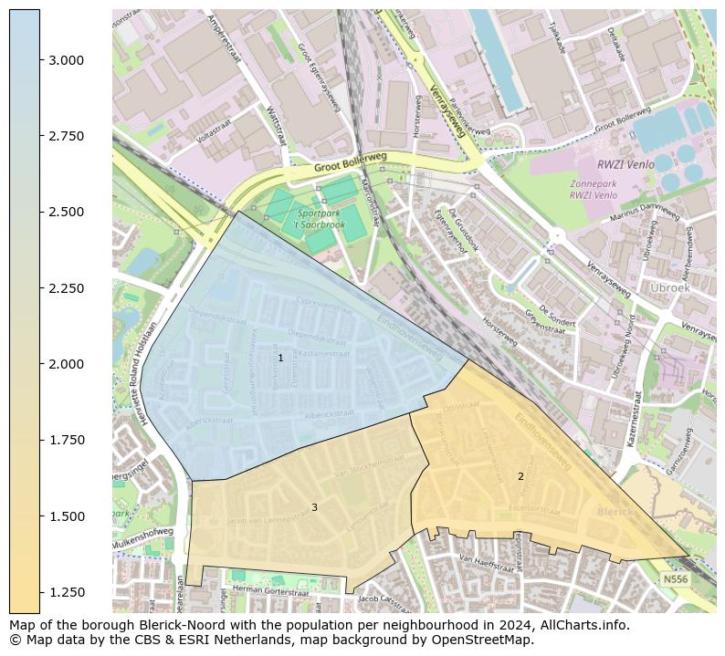 Image of the borough Blerick-Noord at the map. This image is used as introduction to this page. This page shows a lot of information about the population in the borough Blerick-Noord (such as the distribution by age groups of the residents, the composition of households, whether inhabitants are natives or Dutch with an immigration background, data about the houses (numbers, types, price development, use, type of property, ...) and more (car ownership, energy consumption, ...) based on open data from the Dutch Central Bureau of Statistics and various other sources!