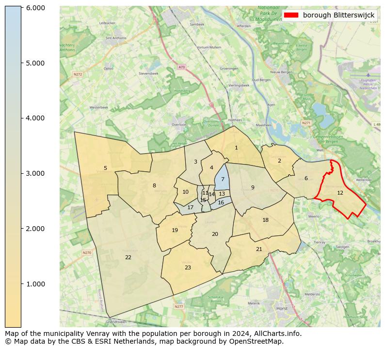 Image of the borough Blitterswijck at the map. This image is used as introduction to this page. This page shows a lot of information about the population in the borough Blitterswijck (such as the distribution by age groups of the residents, the composition of households, whether inhabitants are natives or Dutch with an immigration background, data about the houses (numbers, types, price development, use, type of property, ...) and more (car ownership, energy consumption, ...) based on open data from the Dutch Central Bureau of Statistics and various other sources!