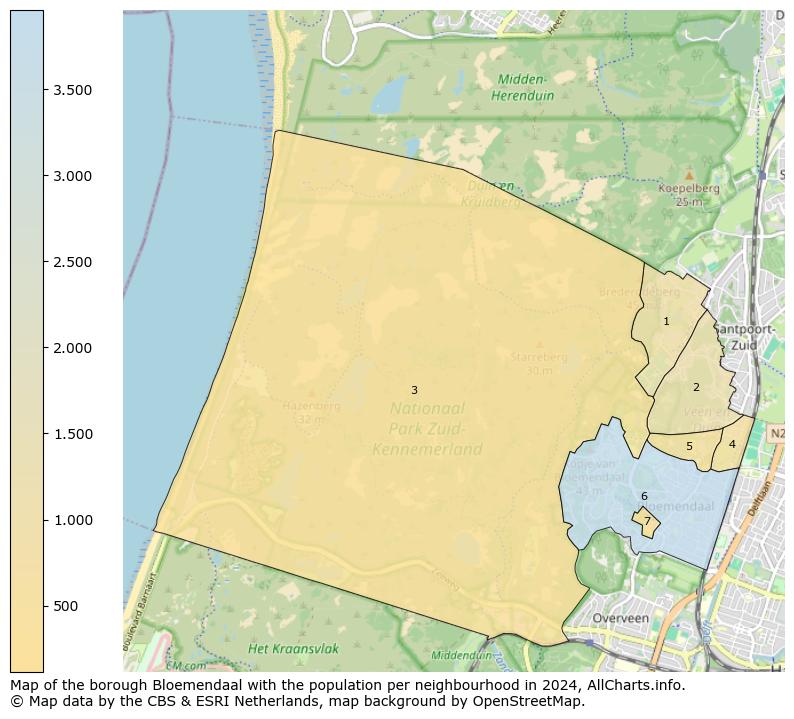 Image of the borough Bloemendaal at the map. This image is used as introduction to this page. This page shows a lot of information about the population in the borough Bloemendaal (such as the distribution by age groups of the residents, the composition of households, whether inhabitants are natives or Dutch with an immigration background, data about the houses (numbers, types, price development, use, type of property, ...) and more (car ownership, energy consumption, ...) based on open data from the Dutch Central Bureau of Statistics and various other sources!