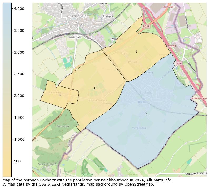 Image of the borough Bocholtz at the map. This image is used as introduction to this page. This page shows a lot of information about the population in the borough Bocholtz (such as the distribution by age groups of the residents, the composition of households, whether inhabitants are natives or Dutch with an immigration background, data about the houses (numbers, types, price development, use, type of property, ...) and more (car ownership, energy consumption, ...) based on open data from the Dutch Central Bureau of Statistics and various other sources!