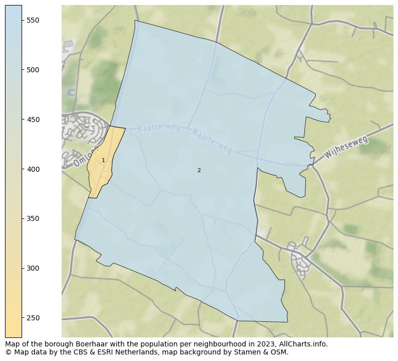 Map of the borough Boerhaar with the population per neighbourhood in 2023. This page shows a lot of information about residents (such as the distribution by age groups, family composition, gender, native or Dutch with an immigration background, ...), homes (numbers, types, price development, use, type of property, ...) and more (car ownership, energy consumption, ...) based on open data from the Dutch Central Bureau of Statistics and various other sources!