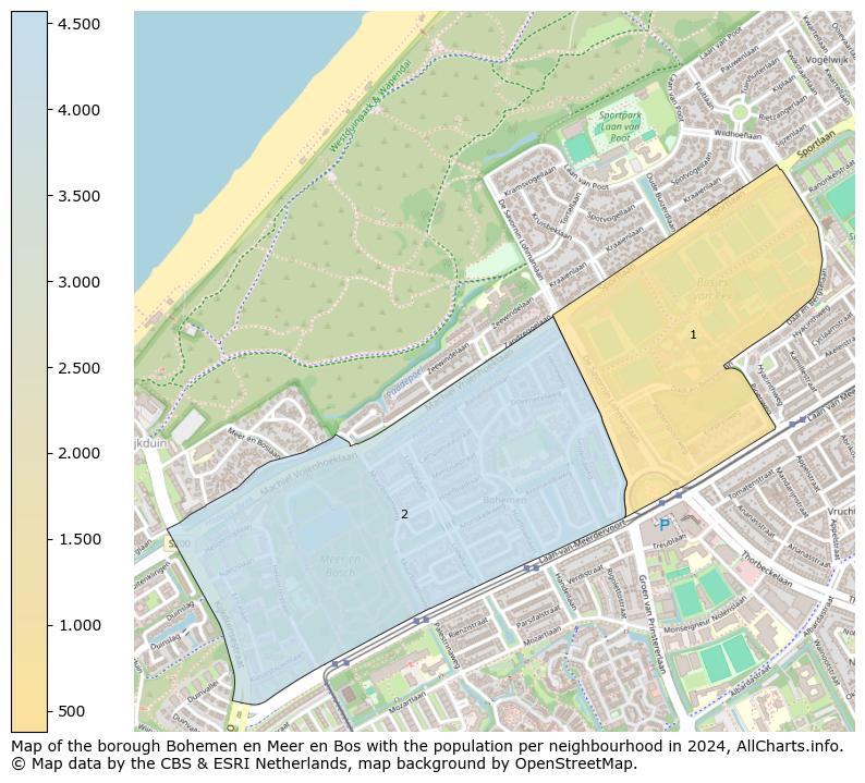 Image of the borough Bohemen en Meer en Bos at the map. This image is used as introduction to this page. This page shows a lot of information about the population in the borough Bohemen en Meer en Bos (such as the distribution by age groups of the residents, the composition of households, whether inhabitants are natives or Dutch with an immigration background, data about the houses (numbers, types, price development, use, type of property, ...) and more (car ownership, energy consumption, ...) based on open data from the Dutch Central Bureau of Statistics and various other sources!