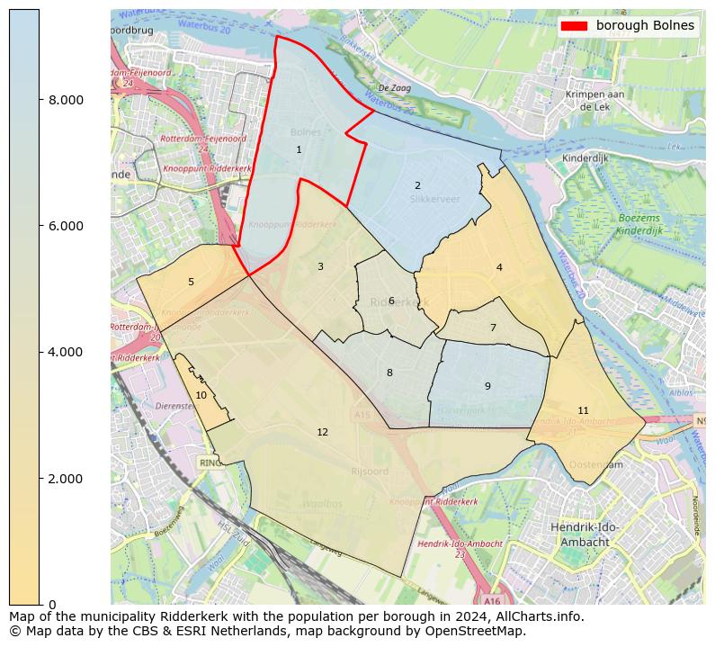 Image of the borough Bolnes at the map. This image is used as introduction to this page. This page shows a lot of information about the population in the borough Bolnes (such as the distribution by age groups of the residents, the composition of households, whether inhabitants are natives or Dutch with an immigration background, data about the houses (numbers, types, price development, use, type of property, ...) and more (car ownership, energy consumption, ...) based on open data from the Dutch Central Bureau of Statistics and various other sources!