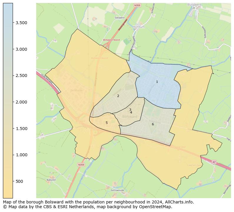 Image of the borough Bolsward at the map. This image is used as introduction to this page. This page shows a lot of information about the population in the borough Bolsward (such as the distribution by age groups of the residents, the composition of households, whether inhabitants are natives or Dutch with an immigration background, data about the houses (numbers, types, price development, use, type of property, ...) and more (car ownership, energy consumption, ...) based on open data from the Dutch Central Bureau of Statistics and various other sources!