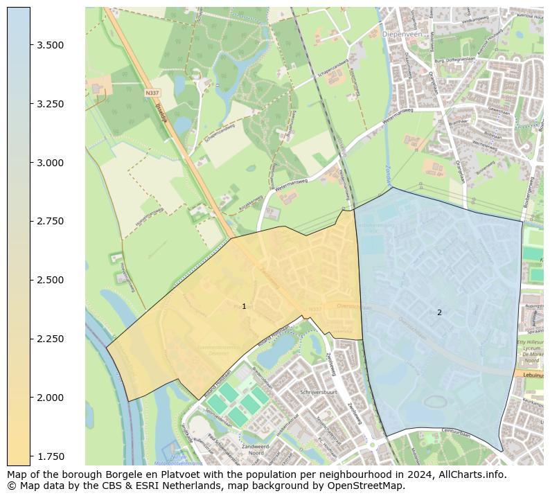 Image of the borough Borgele en Platvoet at the map. This image is used as introduction to this page. This page shows a lot of information about the population in the borough Borgele en Platvoet (such as the distribution by age groups of the residents, the composition of households, whether inhabitants are natives or Dutch with an immigration background, data about the houses (numbers, types, price development, use, type of property, ...) and more (car ownership, energy consumption, ...) based on open data from the Dutch Central Bureau of Statistics and various other sources!