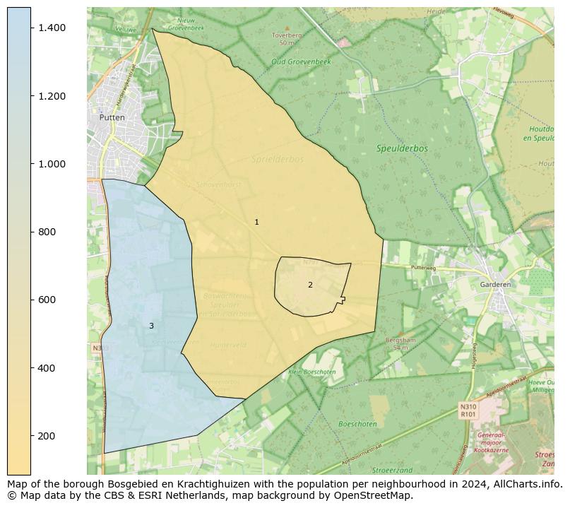 Image of the borough Bosgebied en Krachtighuizen at the map. This image is used as introduction to this page. This page shows a lot of information about the population in the borough Bosgebied en Krachtighuizen (such as the distribution by age groups of the residents, the composition of households, whether inhabitants are natives or Dutch with an immigration background, data about the houses (numbers, types, price development, use, type of property, ...) and more (car ownership, energy consumption, ...) based on open data from the Dutch Central Bureau of Statistics and various other sources!