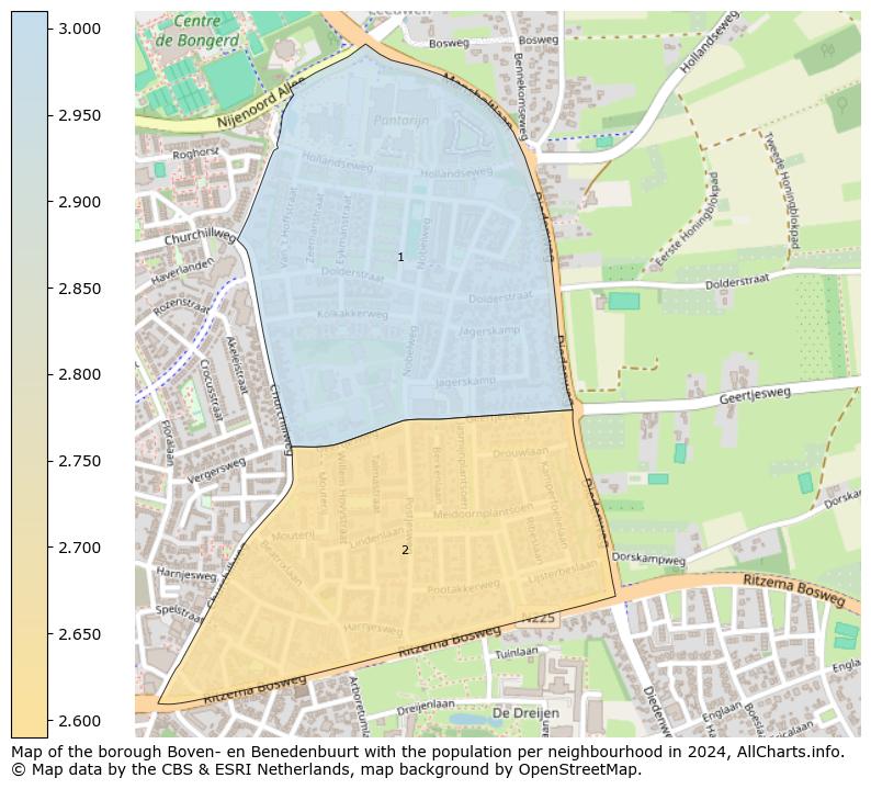 Image of the borough Boven- en Benedenbuurt at the map. This image is used as introduction to this page. This page shows a lot of information about the population in the borough Boven- en Benedenbuurt (such as the distribution by age groups of the residents, the composition of households, whether inhabitants are natives or Dutch with an immigration background, data about the houses (numbers, types, price development, use, type of property, ...) and more (car ownership, energy consumption, ...) based on open data from the Dutch Central Bureau of Statistics and various other sources!