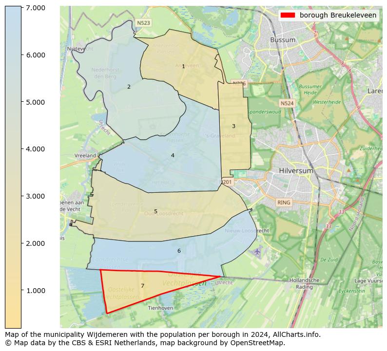 Image of the borough Breukeleveen at the map. This image is used as introduction to this page. This page shows a lot of information about the population in the borough Breukeleveen (such as the distribution by age groups of the residents, the composition of households, whether inhabitants are natives or Dutch with an immigration background, data about the houses (numbers, types, price development, use, type of property, ...) and more (car ownership, energy consumption, ...) based on open data from the Dutch Central Bureau of Statistics and various other sources!