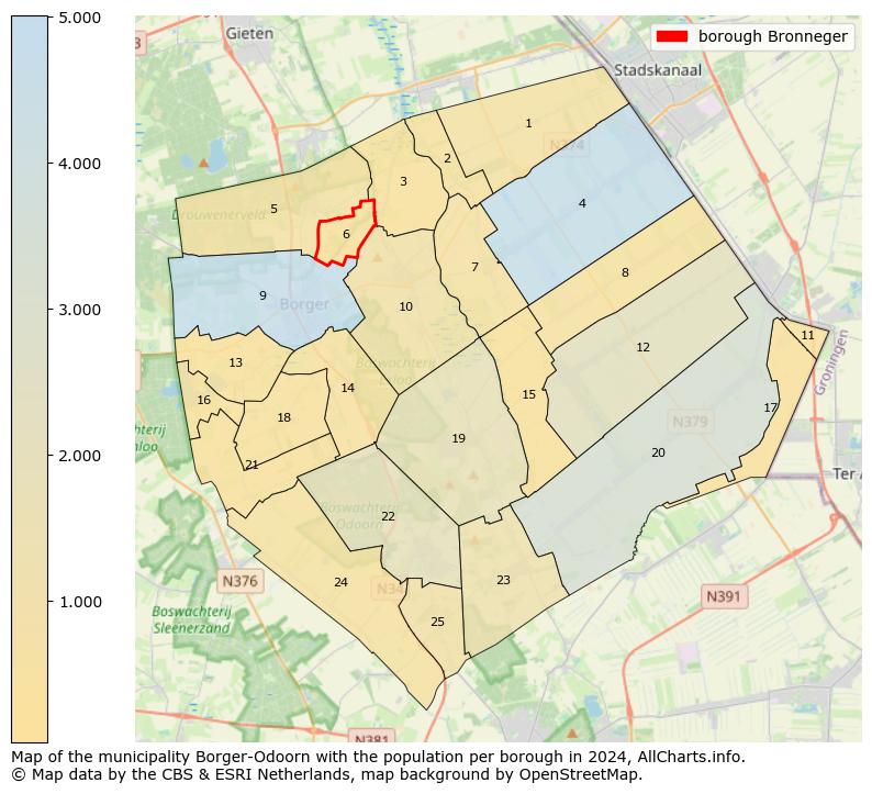 Image of the borough Bronneger at the map. This image is used as introduction to this page. This page shows a lot of information about the population in the borough Bronneger (such as the distribution by age groups of the residents, the composition of households, whether inhabitants are natives or Dutch with an immigration background, data about the houses (numbers, types, price development, use, type of property, ...) and more (car ownership, energy consumption, ...) based on open data from the Dutch Central Bureau of Statistics and various other sources!