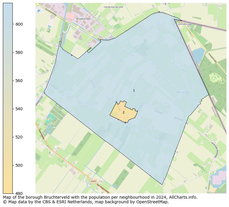 Image of the borough Bruchterveld at the map. This image is used as introduction to this page. This page shows a lot of information about the population in the borough Bruchterveld (such as the distribution by age groups of the residents, the composition of households, whether inhabitants are natives or Dutch with an immigration background, data about the houses (numbers, types, price development, use, type of property, ...) and more (car ownership, energy consumption, ...) based on open data from the Dutch Central Bureau of Statistics and various other sources!