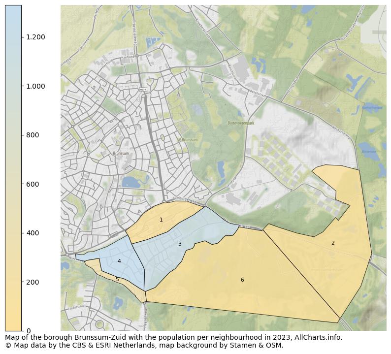 Map of the borough Brunssum-Zuid with the population per neighbourhood in 2023. This page shows a lot of information about residents (such as the distribution by age groups, family composition, gender, native or Dutch with an immigration background, ...), homes (numbers, types, price development, use, type of property, ...) and more (car ownership, energy consumption, ...) based on open data from the Dutch Central Bureau of Statistics and various other sources!