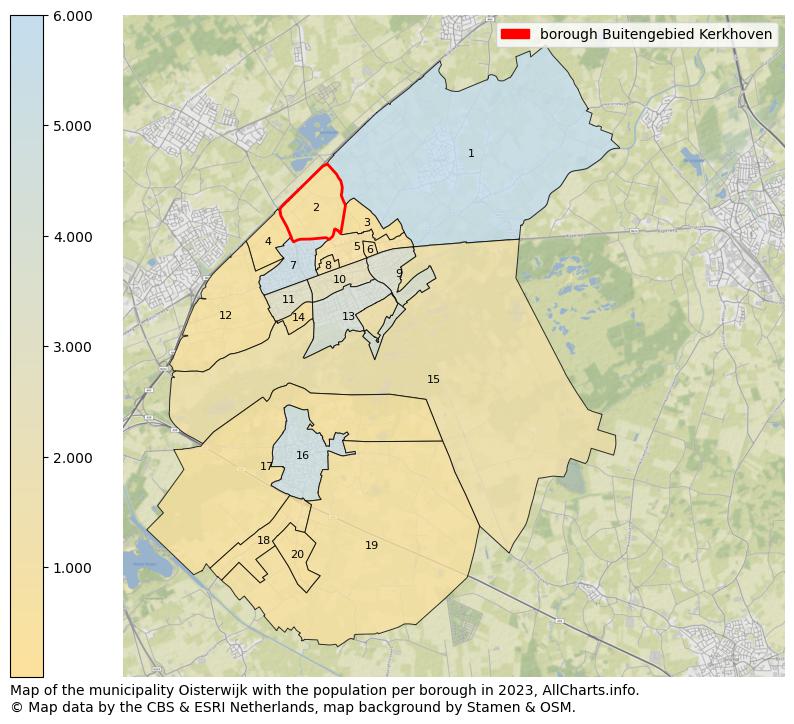 Map of the municipality Oisterwijk with the population per borough in 2023. This page shows a lot of information about residents (such as the distribution by age groups, family composition, gender, native or Dutch with an immigration background, ...), homes (numbers, types, price development, use, type of property, ...) and more (car ownership, energy consumption, ...) based on open data from the Dutch Central Bureau of Statistics and various other sources!